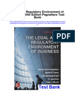 Instant Download Legal and Regulatory Environment of Business 16th Edition Pagnattaro Test Bank PDF Full Chapter