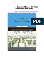 Instant Download Taxation For Decision Makers 2016 1st Edition Escoffier Test Bank PDF Full Chapter
