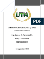 Examen Final-Metrologia (Cholvi-1) 2p22 III Parcial