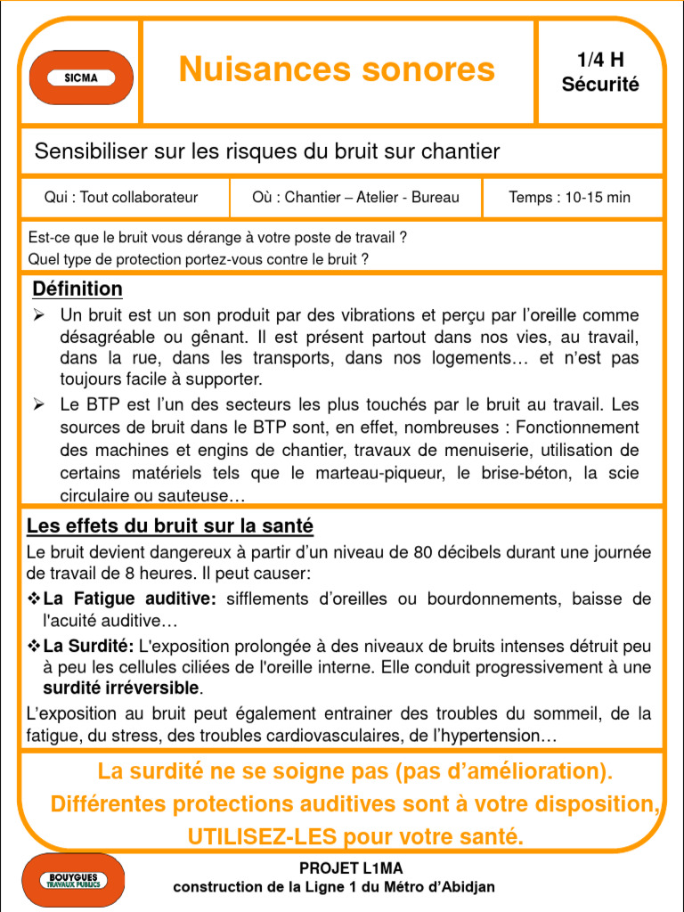 Effets du bruit sur la santé au travail | PDF | Bruit | Acoustique