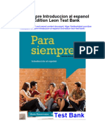 Instant Download para Siempre Introduccion Al Espanol 2nd Edition Leon Test Bank PDF Full Chapter