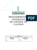 Procedimiento de Control de Calidad 2023