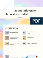 Variables Que Influyen en La Conducta Verbal