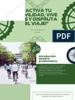 Presentación Sobre Ciclismo y Vida Sustentable Minimalista Verde Blanco