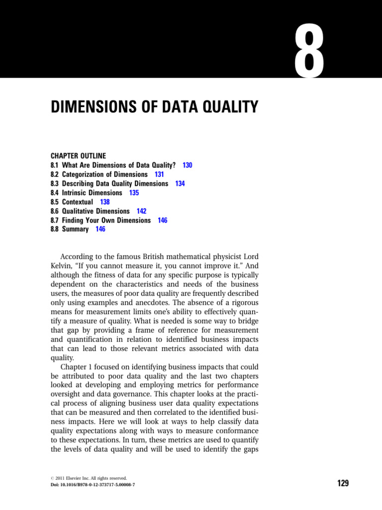 Data Quality Dimensions Explained | PDF | Accuracy And Precision | Data ...
