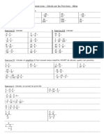 Fiche 2 Calculs Sur Les Fractions - 4eme