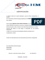 Certificado de Farmacia