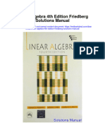 Instant Download Linear Algebra 4th Edition Friedberg Solutions Manual PDF Full Chapter