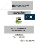 Instituto Consulplan 2023 Prefeitura de Nova Friburgo RJ Fiscal Sanitario IV Engenheiro Civil Prova