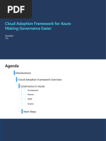 Cloud Adoption Framework - Thru Partner Governance Workshop