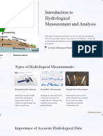 Introduction To Hydrological Measurement and Analysis