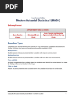 MAS-II Exam Content Outline | PDF | Time Series | Statistics