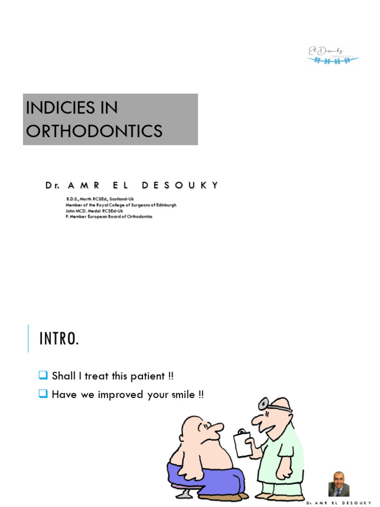 Indices in orthodontics PDF Dental Anatomy Dentistry Branches
