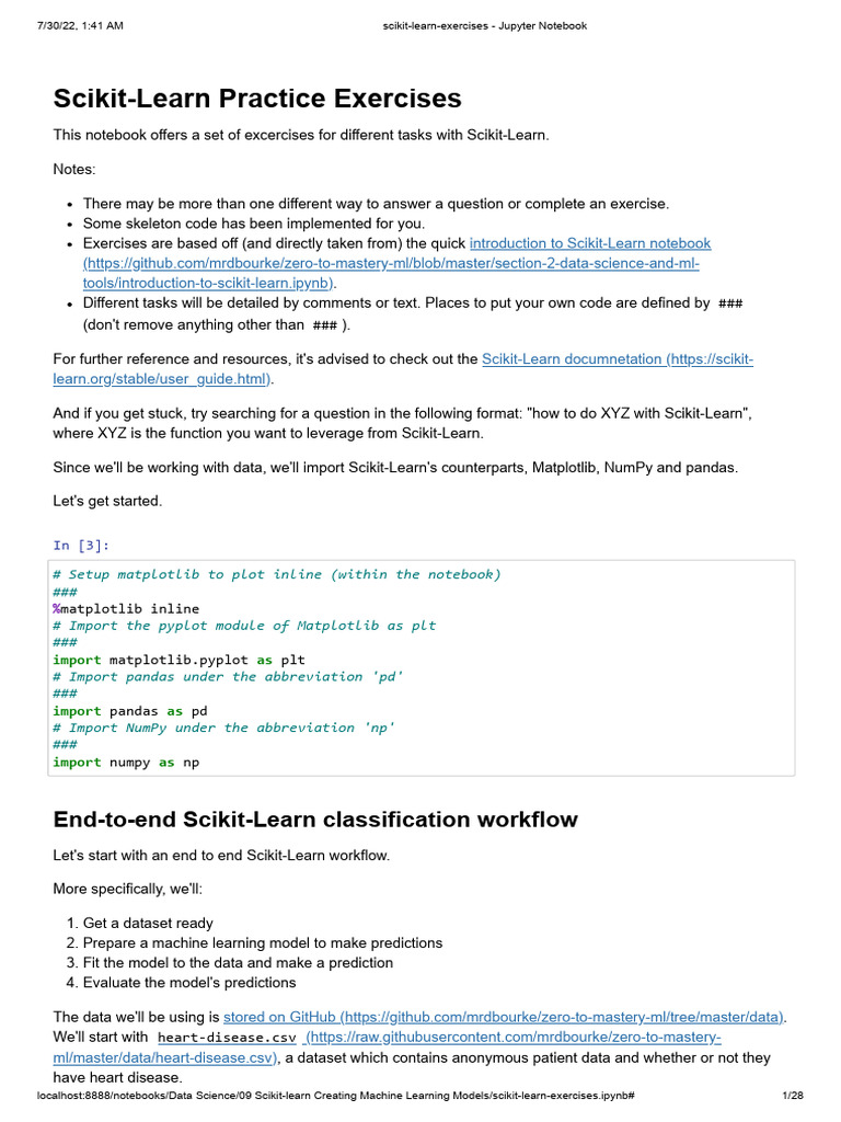Scikit learn exercises jupyter notebook download free pdf