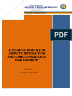 Criminology 6 (Dispute Resolution and Crises/incidents Management - Dr. Jan Vincent Carmen-Neust) Version)