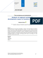 Regional Economy: Analysis of Regional Sustainable Development: Aspect of Taxation Mechanism