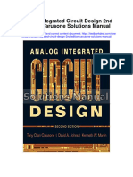 Analog Integrated Circuit Design 2nd Edition Carusone Solutions Manual