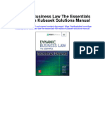 Instant Download Dynamic Business Law The Essentials 4th Edition Kubasek Solutions Manual PDF Full Chapter