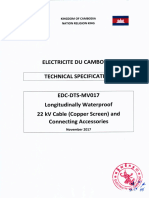 EDC-DTS-MV017 - Longitudinally Waterproof 22 KV Cable (Cooper Screen) and Connecting Accessories