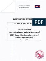 EDC-DTS-MV004 - Longitudinally and Radially Waterproof 22 KV Cable (Aluminium Screen) and Connecting Accessories