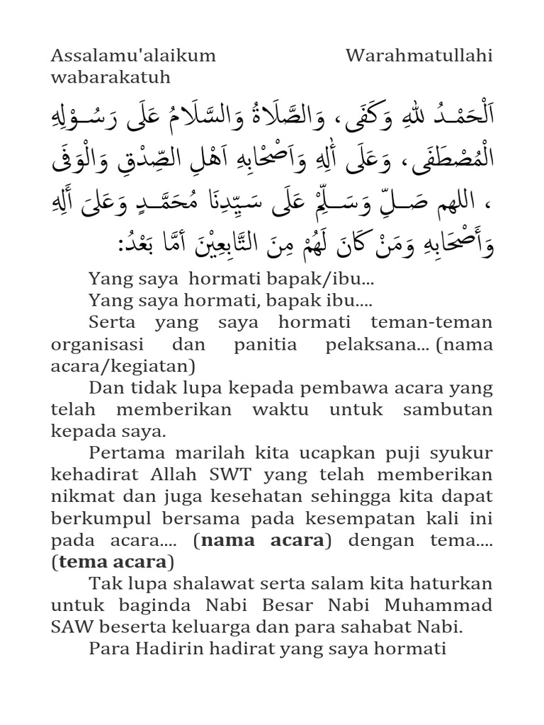 Sambutan Ketua Fatayat NU Rutin | PDF