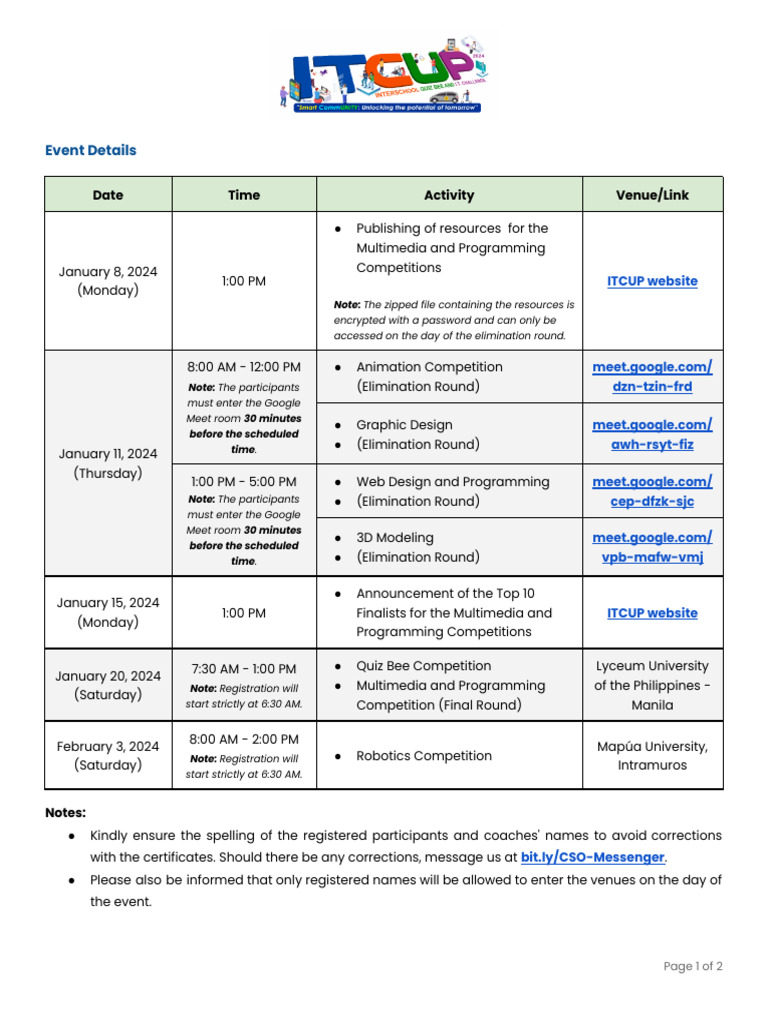 Multimedia and Programming Competitions 2024 | PDF | Cyberspace | Computing