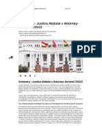 Summary - Justice Abdulai V Attorney-General (2022) - Ghana Center For Democrati