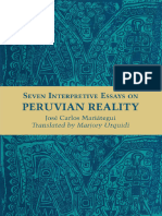 Jose Carlos - (Translated by Marjory Urquidi - Introduction by Jorge B Mariategui - Seven Interpretive Essays On Peruvian Reality-University of Texas Press (1974)