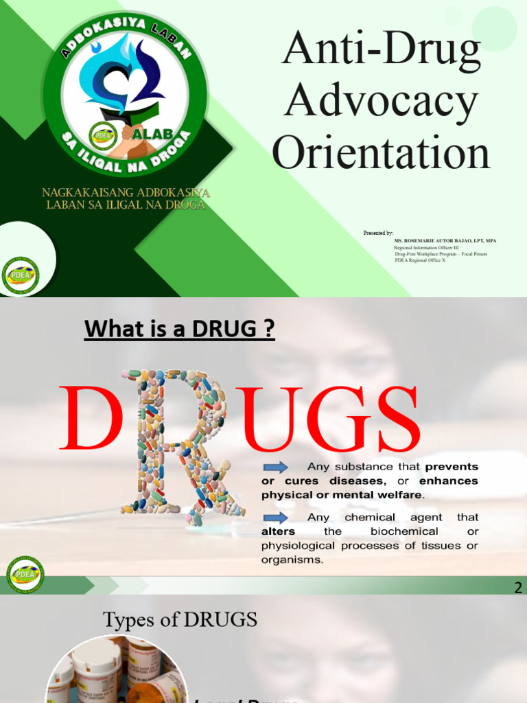 Anti-Drug Advocacy Orientation Guide | PDF | Psychoactive Drugs ...