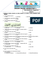 PDF Soal Uas Pai Kelas 1 SD Semester 1 Ganjil Dan Kunci Jawaban Compress