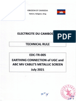 EDC-TR-005-Earthing Connection of UGC and ABC MV Cable's Metallic Screen