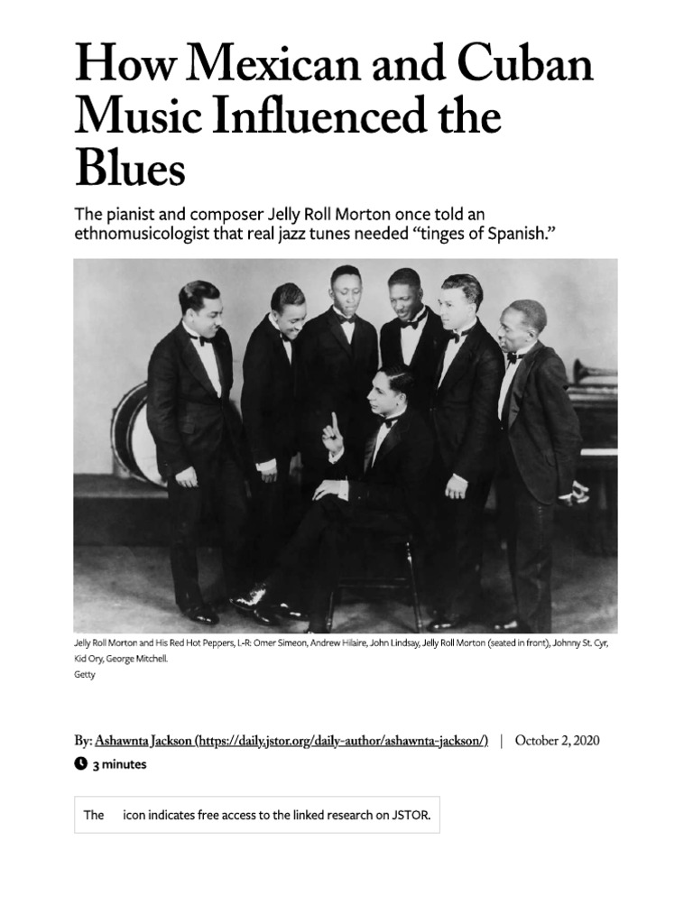 How mexican and cuban music influenced the blues jstor daily pdf