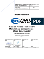CWE-QHUA-CAL-ITE-001 - FT-012-2023 - Informe Registro de Fichas Técnicas Water Stop - 4.1B - Ver01
