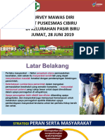 Survey Mawas Diri Upt Puskesmas Cibiru Di Kelurahan Pasir Biru JUMAT, 28 JUNI 2019