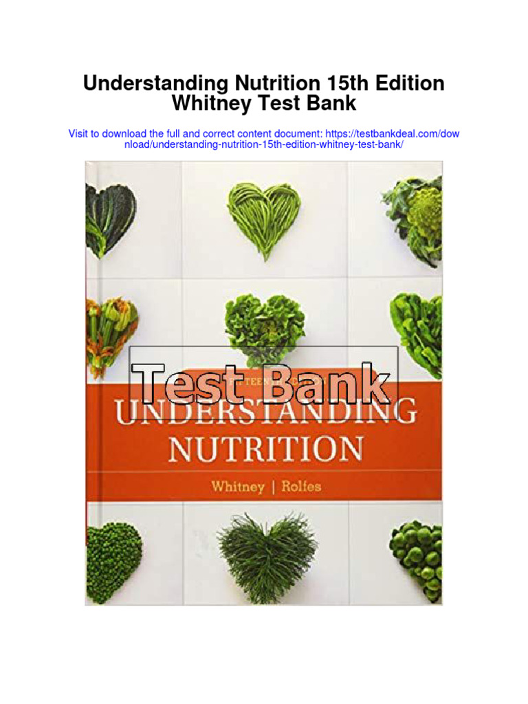 Instant Download Understanding Nutrition 15th Edition Whitney Test Bank