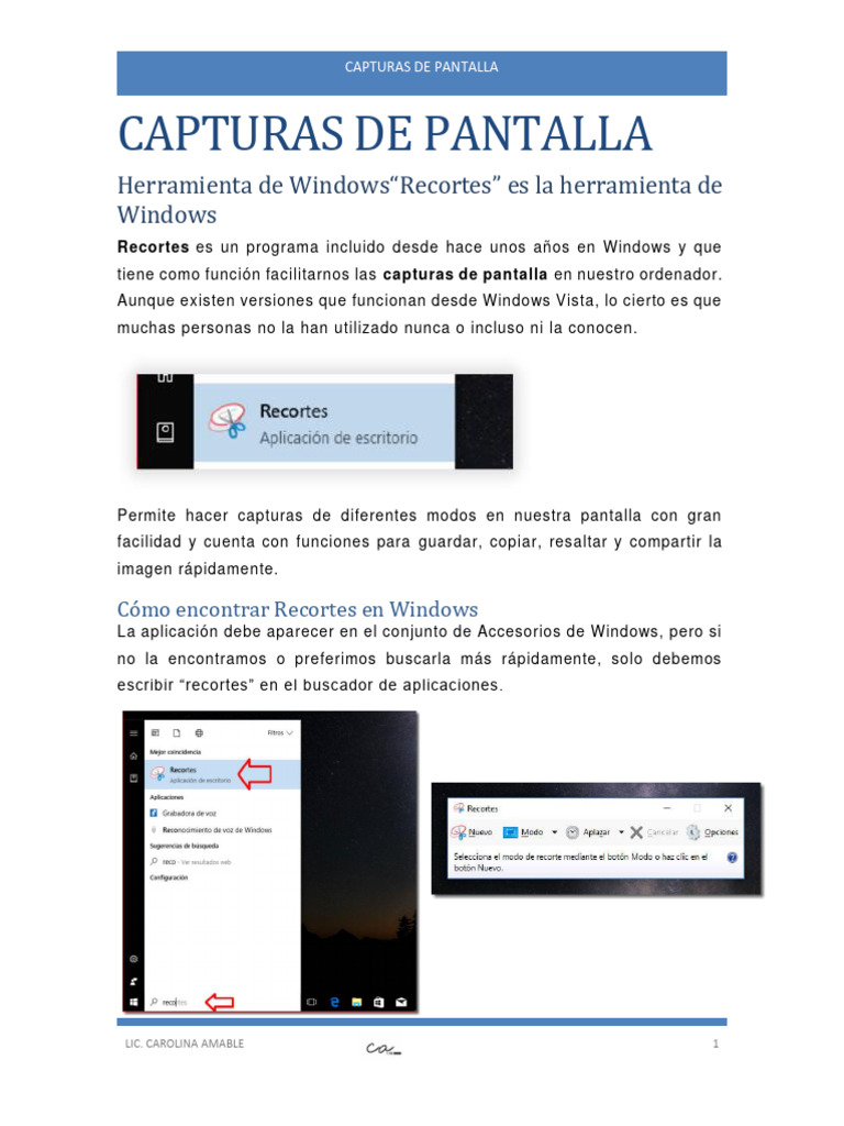 Uso de Recortes de Windows para Capturas | PDF