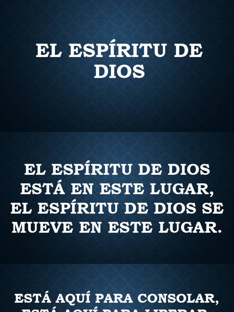 El Espiritu de Dios Esta en Este Lugar | PDF