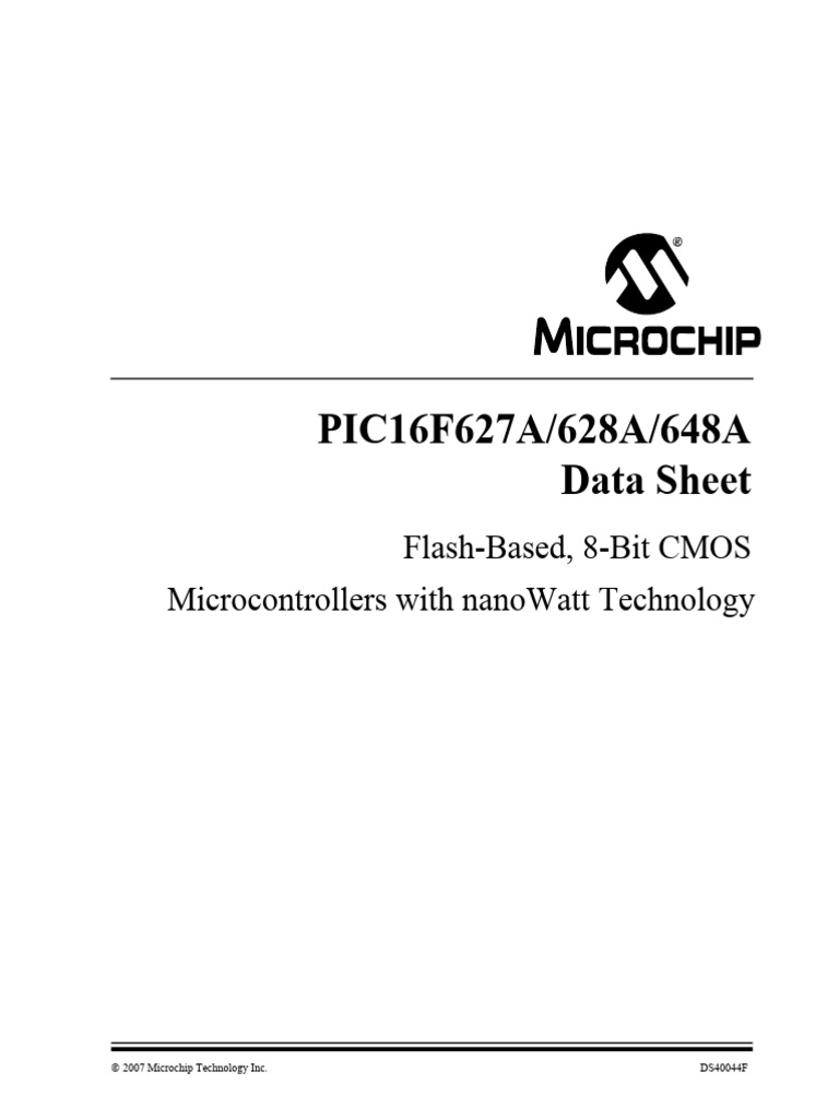 PIC16F628A | PDF | Microcontroller | Flash Memory