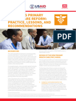 Ethiopias Primary Health Care Reform