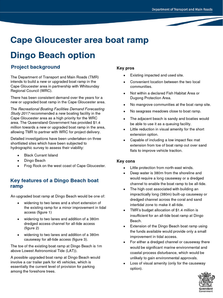 Factsheet Dingo Beach PDF Beach Physical Geography