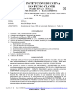 Acta Elección Representante Consejo de Padres