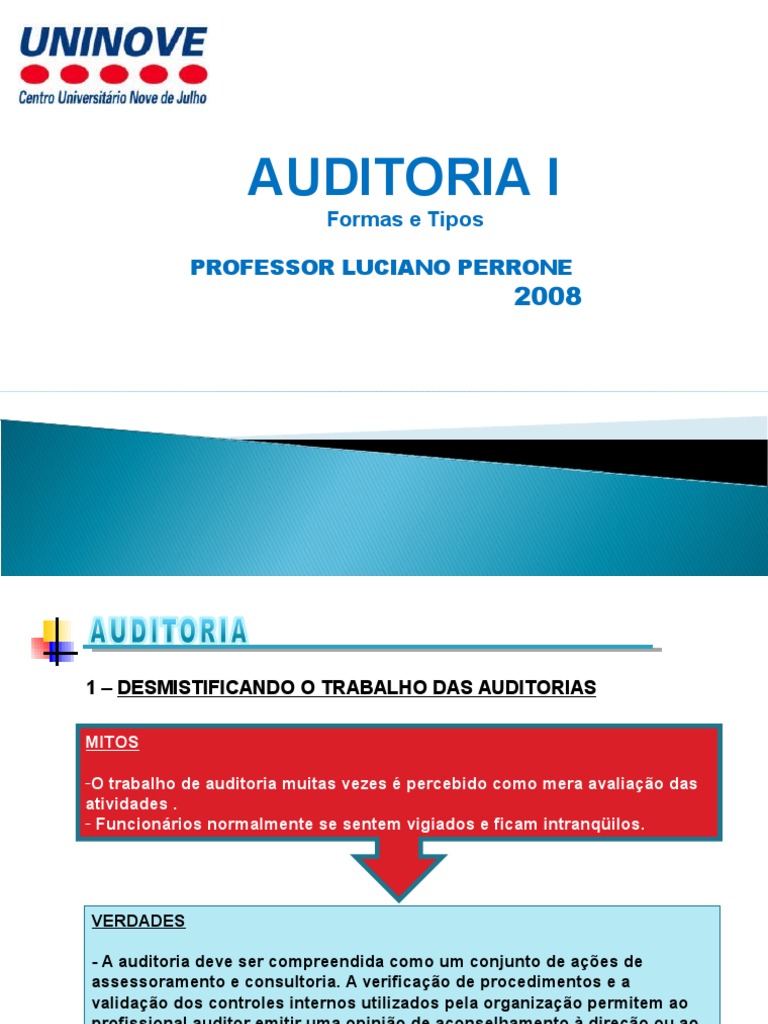 Tipos de Auditoria e Seus Exemplos | PDF | Relatório anual | Balancete