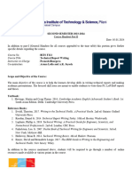 BITS F112 - Technical Report Writing - Course Handout Updated