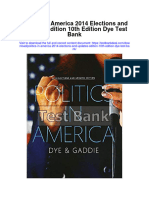 Instant Download Politics in America 2014 Elections and Updates Edition 10th Edition Dye Test Bank PDF Full Chapter