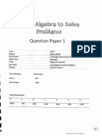 (PAPER 1) Using Algebra To Solve Problems. (1)