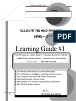 Accounting and Finance Level - Ii