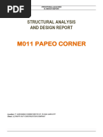 Structural Analysis and Design Report-M011 Papeo Corner