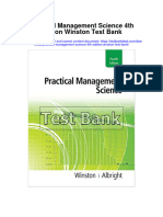 Instant Download Practical Management Science 4th Edition Winston Test Bank PDF Full Chapter