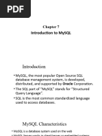 Chapter 7 Introduction To MySQL