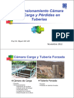 Dimensionamiento Cámara de Carga y Pérdidas en Tuberías